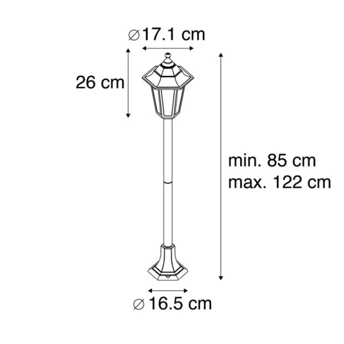 Klassische Laterne Schwarz IP44 - New Haven