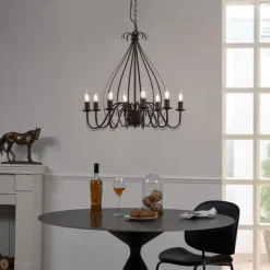 Klassischer Kronleuchter Rostbraun 8-flammig - Giuseppe