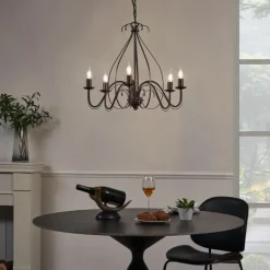 Klassischer Kronleuchter Rostbraun 5-flammig - Giuseppe