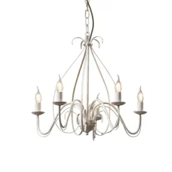 Klassischer Kronleuchter Creme 5-flammig - Giuseppe