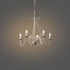 Klassischer Kronleuchter Creme 5-flammig - Giuseppe