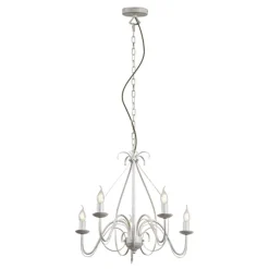 Klassischer Kronleuchter Creme 5-flammig - Giuseppe