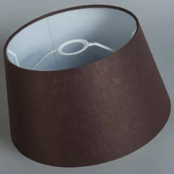 Leinenschirm braun rund abgeschrägt 35/30/18