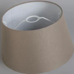 Leinenschirm Taupe Rund Abgeschrägt 35/30/18