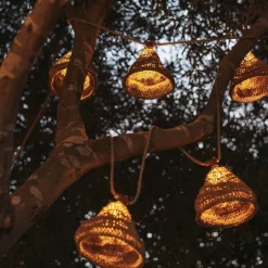 Lichterkette braun 8m inkl. LED 10-flammig IP44 Solar wiederaufladbar - Maro