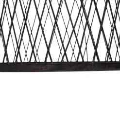 Ländliche Außenhängelampe aus schwarzem Rattan 40x55 cm - Calamus