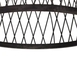 Ländliche Außenhängelampe aus schwarzem Rattan 40x55 cm - Calamus