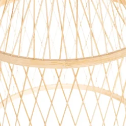 Ländliche Hängelampe für den Außenbereich, Rattan, 40 x 55 cm – Calamus