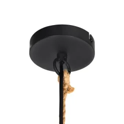 Ländliche Hängelampe für den Außenbereich, Rattan, 40 x 55 cm – Calamus