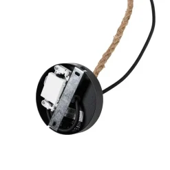 Ländliche Hängelampe für den Außenbereich, Rattan, 40 x 55 cm – Calamus