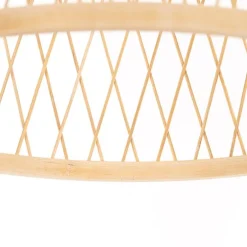 Ländliche Hängelampe für den Außenbereich, Rattan, 40 x 55 cm – Calamus