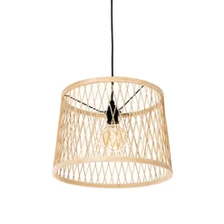 Ländliche Hängelampe für den Außenbereich, Rattan, 3-flammig – Calamus