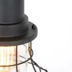 Ländliche Hängelampe im Freien schwarz - Moreno