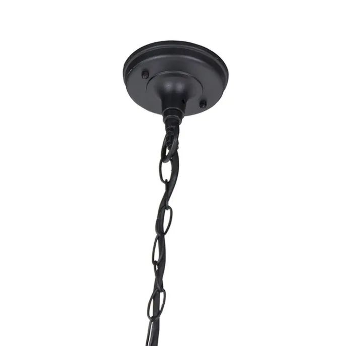 Ländliche Hängelampe im Freien schwarz - Moreno