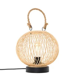 Ländliche Outdoor-Tischlampe aus Rattan – Calamus