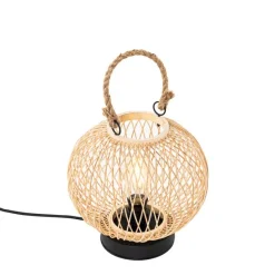 Ländliche Outdoor-Tischlampe aus Rattan – Calamus