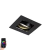 Modern Smart Einbau Spot schwarz inkl. WiFi GU10 - Artemis