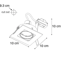 Modern Smart Einbau Spot schwarz inkl. WiFi GU10 - Artemis