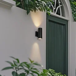 Moderne Außenwandleuchte schwarz 2-flammig AR70 IP44 - Duo