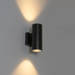 Moderne Außenwandleuchte schwarz 2-flammig AR70 IP44 - Duo
