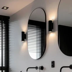 Moderne Außenwandleuchte schwarz 2-flammig AR70 IP44 - Duo