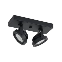 Moderne Aufbauleuchte schwarz inkl. dimmbarer LED 2-Licht - Apollo