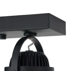 Moderne Aufbauleuchte schwarz inkl. dimmbarer LED 2-Licht - Apollo