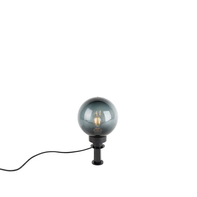 Moderne Aufsatzleuchte Rauchglas 20 cm IP44 - Moshi