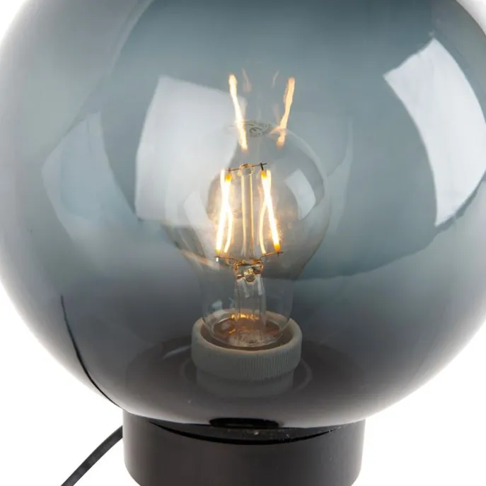 Moderne Aufsatzleuchte Rauchglas 20 cm IP44 - Moshi