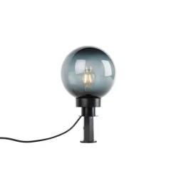 Moderne Aufsatzleuchte Rauchglas 20 cm IP44 - Moshi