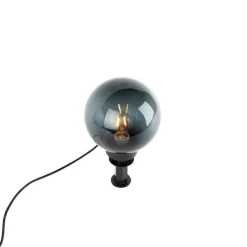 Moderne Aufsatzleuchte Rauchglas 20 cm IP44 - Moshi