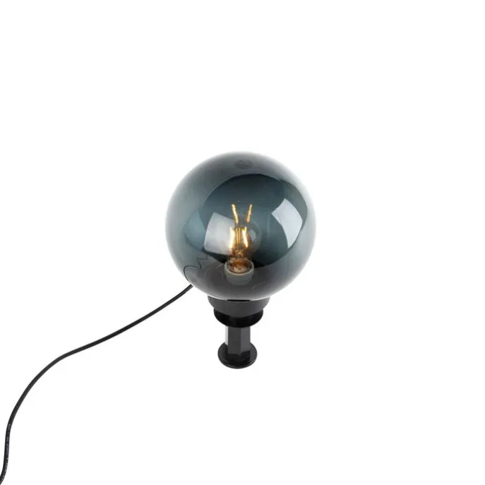 Moderne Aufsatzleuchte Rauchglas 20 cm IP44 - Moshi