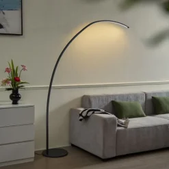 Moderne Bogenlampe schwarz inkl. LED mit Touch-Dimmer - Arlow