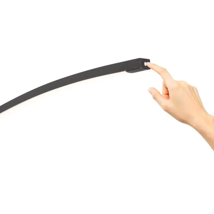 Moderne Bogenlampe schwarz inkl. LED mit Touch-Dimmer - Arlow