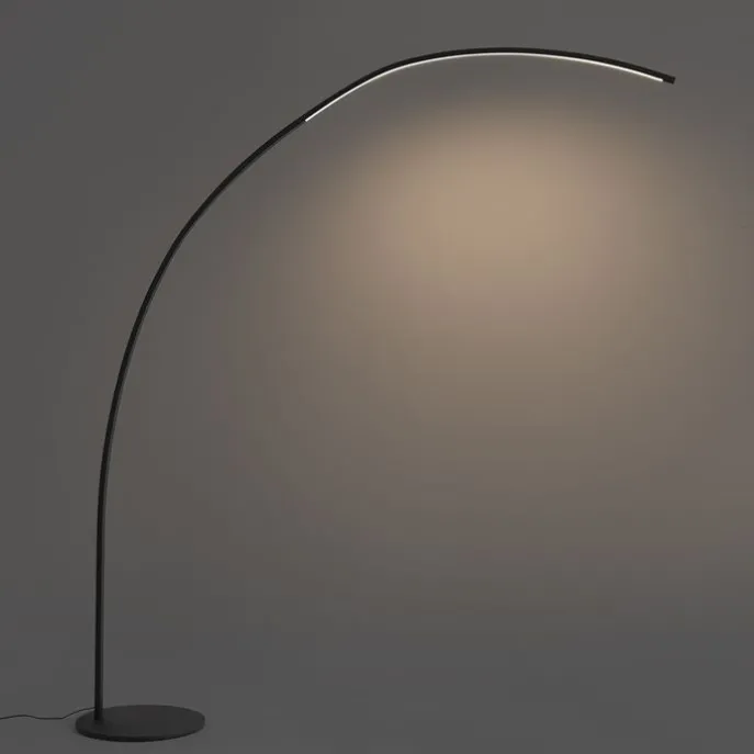 Moderne Bogenlampe schwarz inkl. LED mit Touch-Dimmer - Arlow