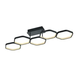 Moderne Deckenleuchte grau inkl. LED 3-stufig dimmbar - Jetse