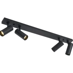 Moderne Deckenleuchte Schwarz inkl. LED Dimmbar 4-Lichter - Tate