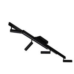 Moderne Deckenleuchte schwarz inkl. dimmbarer LED mit Fernbedienung - Zeno