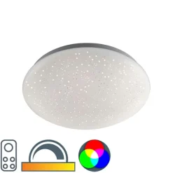 Moderne Deckenleuchte weiß mit Sterneffekt inkl. LED - Bex