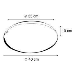 Moderne Deckenleuchte weiß inkl. LED 15W IP44 - Tiho