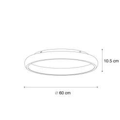 Moderne Deckenleuchte Weiß 60cm inklusive dimmbarer LED - Cardona