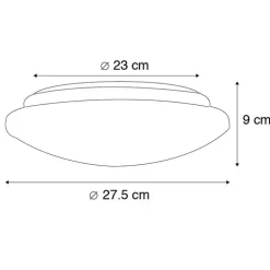 Moderne Deckenleuchte weiß inkl. LED 12W - Tiho