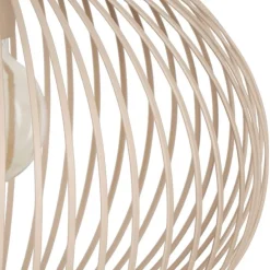 Moderne Draht-Hängeleuchte Schwarz mit Beige 3-flammig - Gila