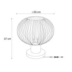 Moderne Draht-Tischleuchte Beige 33cm - Gila