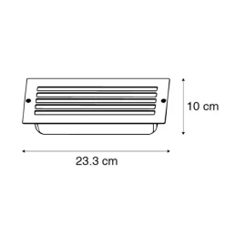Moderne Einbauleuchte Stahl IP44 - Hurricane