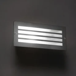 Moderne Einbauleuchte Stahl IP44 - Hurricane