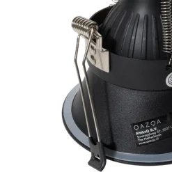 Moderne Einbaustrahler schwarz mit Gold GU10 70mm IP44 - Dept