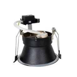 Moderne Einbaustrahler schwarz mit Gold GU10 70mm IP44 - Dept