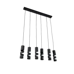 Moderne hanglamp zwart 6-lichts - Stream