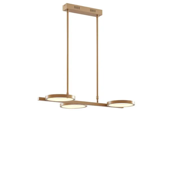 Moderne Hängelampe Gold inkl. LED 3-stufig dimmbar 3-flammig - Vivé
